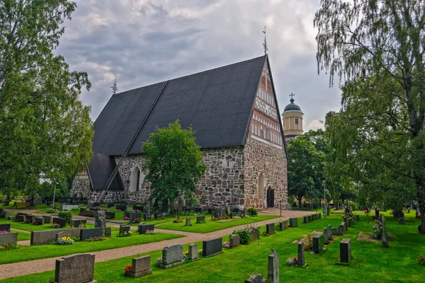 Middeleeuwse greystone kerk van Hollola — Stockfoto