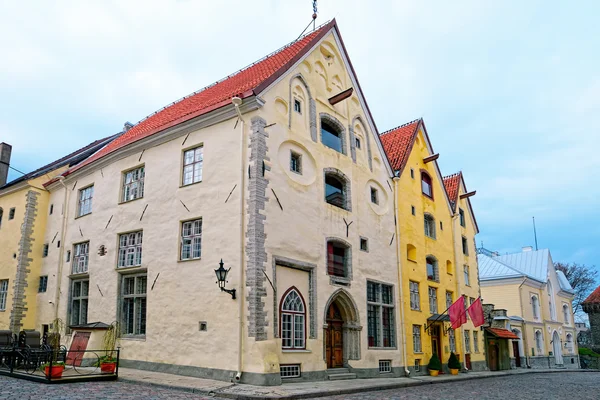 Дома трёх сестёр в Таллинне — стоковое фото
