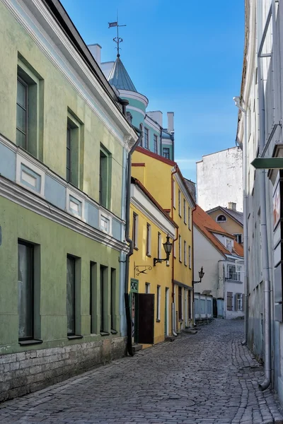 A narrow street in medieval town — Stock Photo, Image