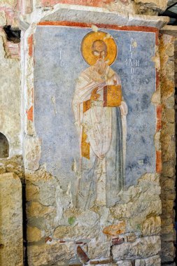 Eski bir fresk duvar St Nicholas Kilisesi, Demre