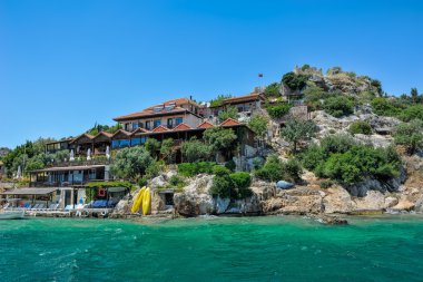Türkiye'de Kekova Adası sahil köyü.