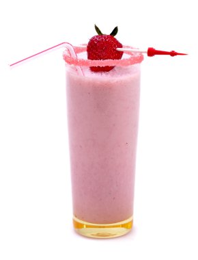 süt ile çilek kokteyli