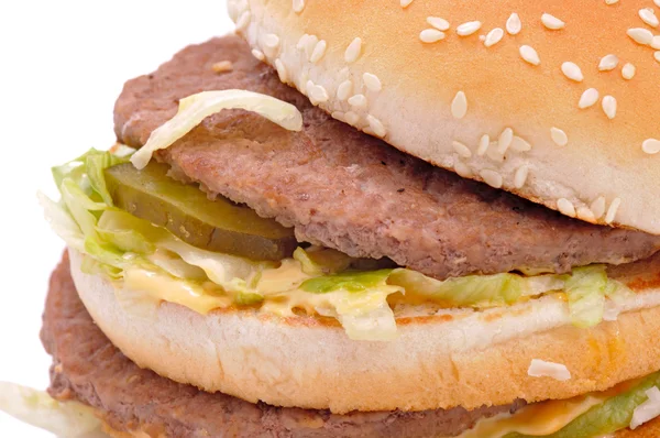 Köstliche saftige Cheeseburger / Hamburger — Stockfoto