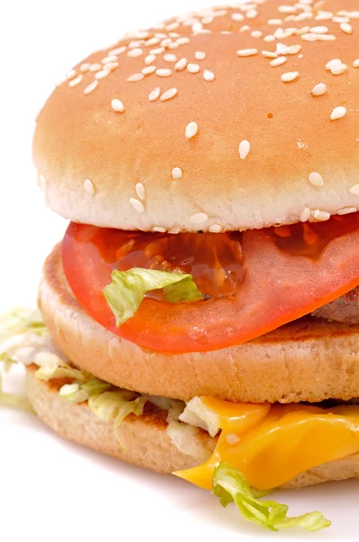 Köstliche saftige Cheeseburger / Hamburger — Stockfoto