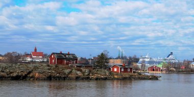 Helsinki liman kıyı şeridi
