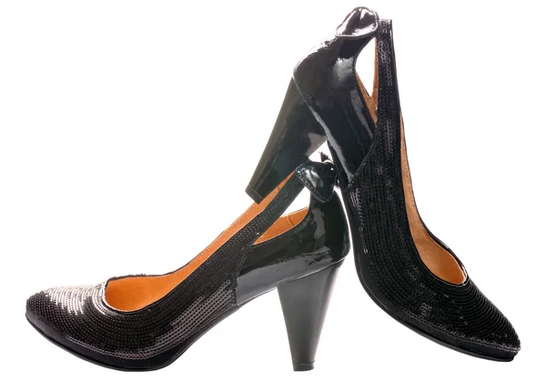 Nowe czarne buty kobiece — Zdjęcie stockowe