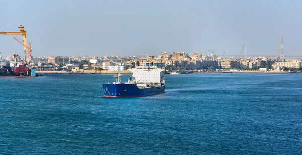 Navios no Canal de Suez — Fotografia de Stock