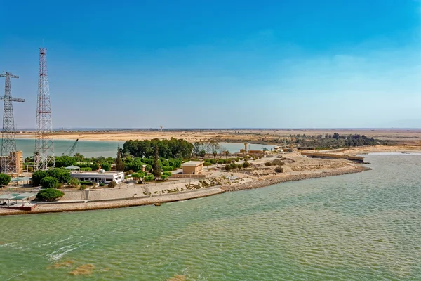 苏伊士运河，埃及 — 图库照片