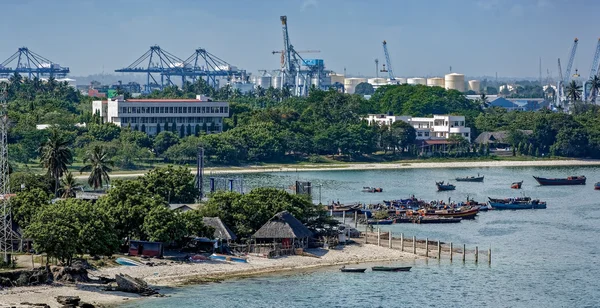 Barcos no porto, Dar Es Salaam, Tanzânia — Fotografia de Stock