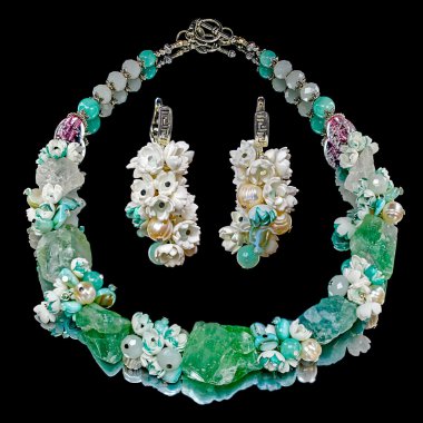 el yapımı kolye ve küpe