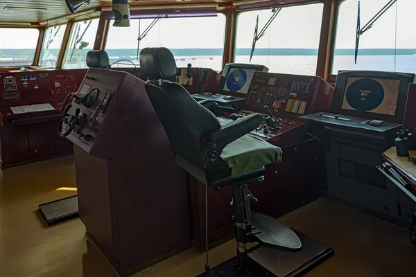 Wheelhouse em navio moderno — Fotografia de Stock