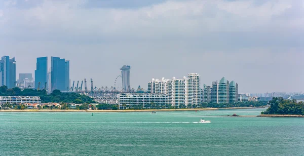 Waterfront Singapur panoramik manzaralı — Stok fotoğraf