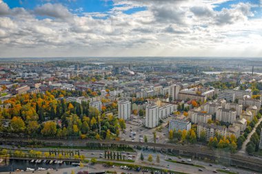 View of the Tampere from the observation deck clipart