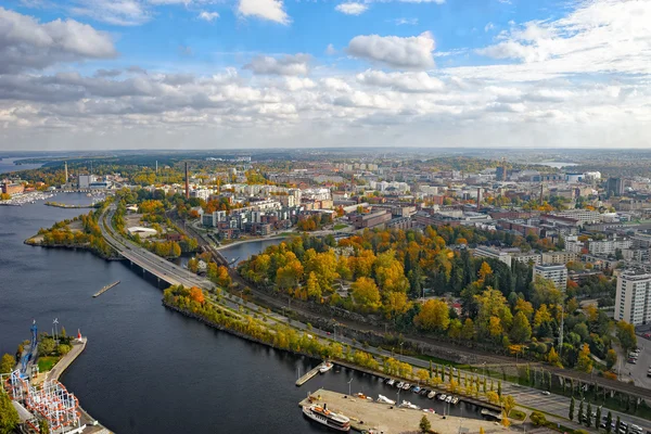 Luchtfoto naar de oude stad — Stockfoto