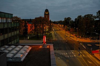Joensuu, Finlandiya için geç akşam