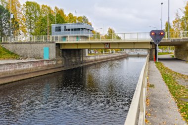 Joensuu canal shipping lock clipart