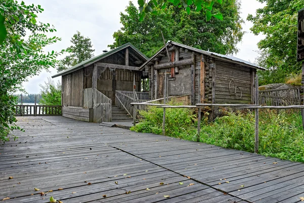 Alte Blockhütten — Stockfoto