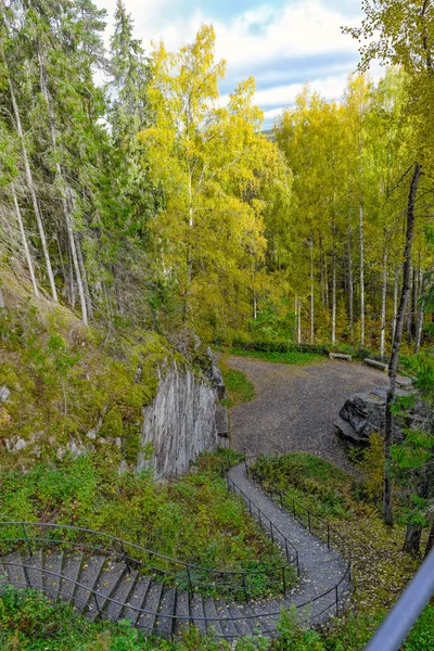 Escaliers en pierre dans la forêt — Photo