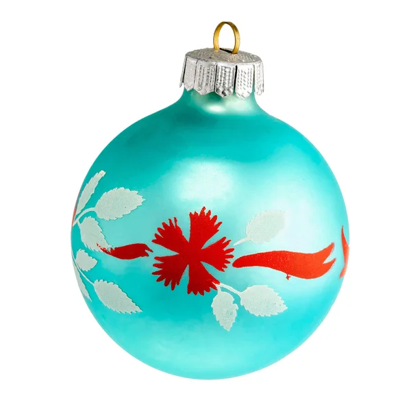 Old-fashioned glass ball with ornament — Stock Photo, Image