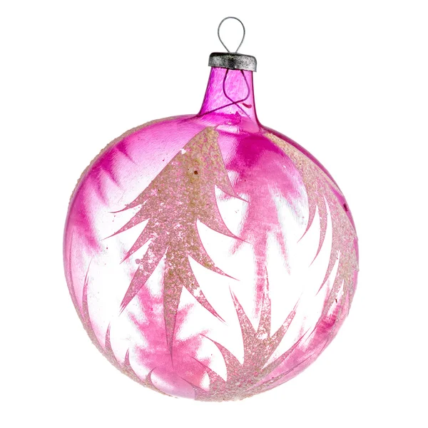 Old-fashioned glass ball with ornament — Stock Photo, Image