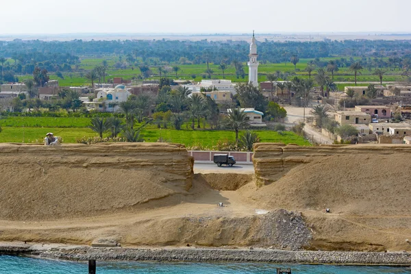 La riva del canale di Suez — Foto Stock