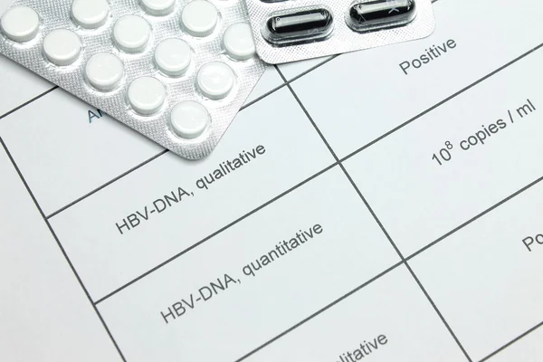 A pozitív teszt, a hepatitis "B" — Stock Fotó