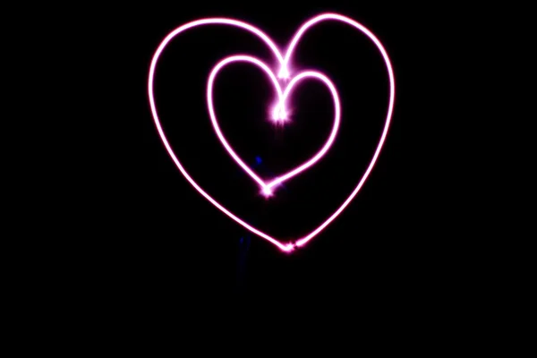Hearts (light painting) — Stock Photo, Image