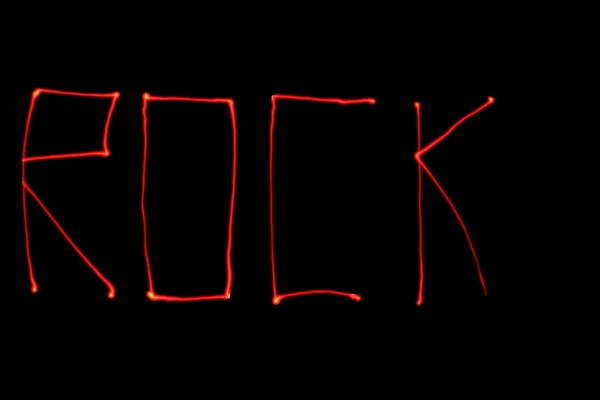 Inscripción roja "Rock " — Foto de Stock