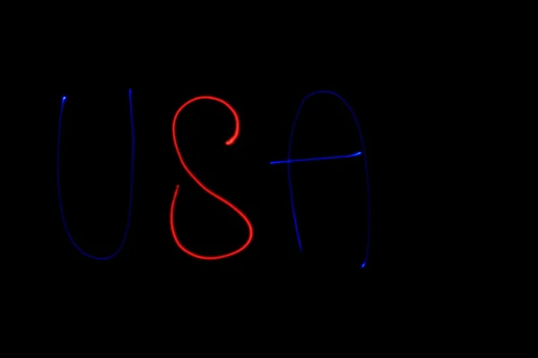 Colored inscription "USA" — Stock Photo, Image