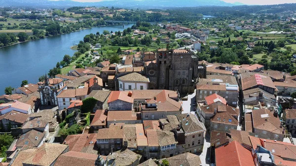 Tui Catedral Historic Center Mios River Separating Spain Portugal — Photo