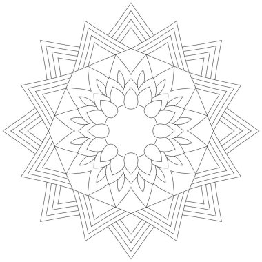 Mandala Vektörü Yaprak Renk Sanatı Basit Grafiksel Şekil Çiçek Tasarımı Çiçek Orijinal Özellikleri Resmedilmesi İslam Hint Mistik Dini Müslümanlığı Nilüfer Yazdırma Sanatı Kumaş Deseni Tekstil Sembolü