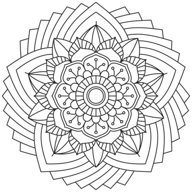 Mandala Vektörü Yaprak Renk Sanatı Basit Grafiksel Şekil Çiçek Tasarımı Çiçek Orijinal Özellikleri Resmedilmesi İslam Hint Mistik Dini Müslümanlığı Nilüfer Yazdırma Sanatı Kumaş Deseni Tekstil Sembolü