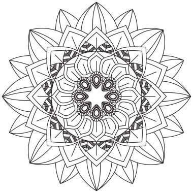 Mandala Vektörü Yaprak Renk Sanatı Basit Grafiksel Şekil Çiçek Tasarımı Çiçek Orijinal Özellikleri Resmedilmesi İslam Hint Mistik Dini Müslümanlığı Nilüfer Yazdırma Sanatı Kumaş Deseni Tekstil Sembolü