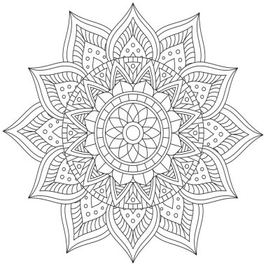 Mandala Vektörü Yaprak Renk Sanatı Basit Grafiksel Şekil Çiçek Tasarımı Çiçek Orijinal Özellikleri Resmedilmesi İslam Hint Mistik Dini Müslümanlığı Nilüfer Yazdırma Sanatı Kumaş Deseni Tekstil Sembolü