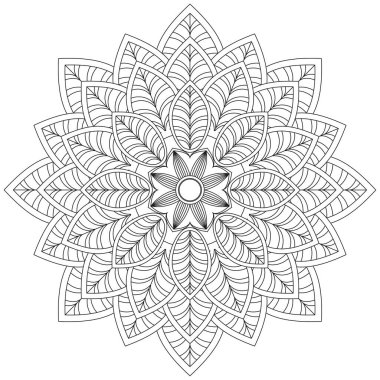 Mandala Vektörü Yaprak Renk Sanatı Basit Grafiksel Şekil Çiçek Tasarımı Çiçek Orijinal Özellikleri Resmedilmesi İslam Hint Mistik Dini Müslümanlığı Nilüfer Yazdırma Sanatı Kumaş Deseni Tekstil Sembolü