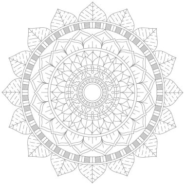 Mandala Vektörü Yaprak Renk Sanatı Basit Grafiksel Şekil Çiçek Tasarımı Çiçek Orijinal Özellikleri Resmedilmesi İslam Hint Mistik Dini Müslümanlığı Nilüfer Yazdırma Sanatı Kumaş Deseni Tekstil Sembolü