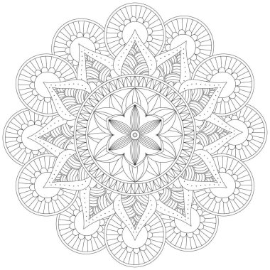 Mandala Vektörü Yaprak Renk Sanatı Basit Grafiksel Şekil Çiçek Tasarımı Çiçek Orijinal Özellikleri Resmedilmesi İslam Hint Mistik Dini Müslümanlığı Nilüfer Yazdırma Sanatı Kumaş Deseni Tekstil Sembolü