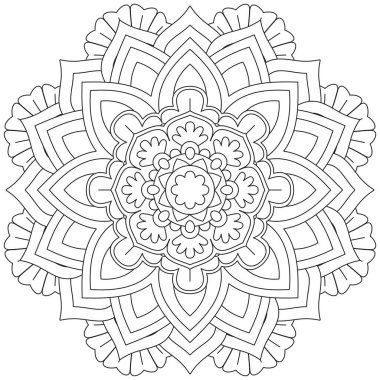 Mandala Vektörü Yaprak Renk Sanatı Basit Grafiksel Şekil Çiçek Tasarımı Çiçek Orijinal Özellikleri Resmedilmesi İslam Hint Mistik Dini Müslümanlığı Nilüfer Yazdırma Sanatı Kumaş Deseni Tekstil Sembolü