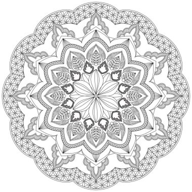 Mandala Vektörü Yaprak Renk Sanatı Basit Grafiksel Şekil Çiçek Tasarımı Çiçek Orijinal Özellikleri Resmedilmesi İslam Hint Mistik Dini Müslümanlığı Nilüfer Yazdırma Sanatı Kumaş Deseni Tekstil Sembolü