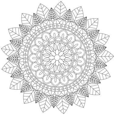 Mandala Vektörü Yaprak Renk Sanatı Basit Grafiksel Şekil Çiçek Tasarımı Çiçek Orijinal Özellikleri Resmedilmesi İslam Hint Mistik Dini Müslümanlığı Nilüfer Yazdırma Sanatı Kumaş Deseni Tekstil Sembolü