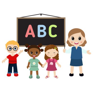 öğretmen ve çocuklar