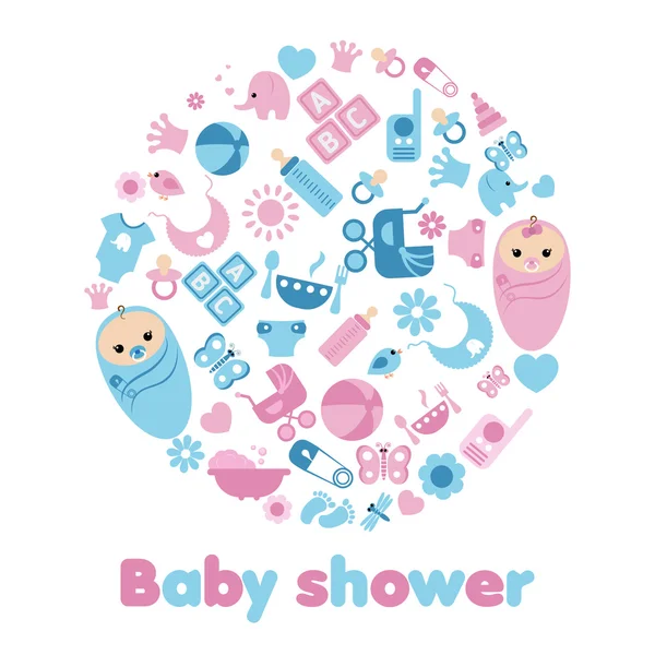 Baby shower background — Stock Vector