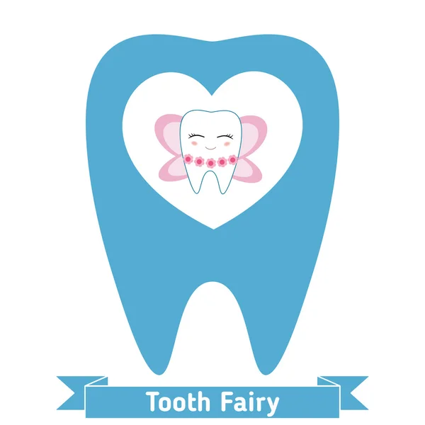 Fondo de hada de los dientes — Archivo Imágenes Vectoriales