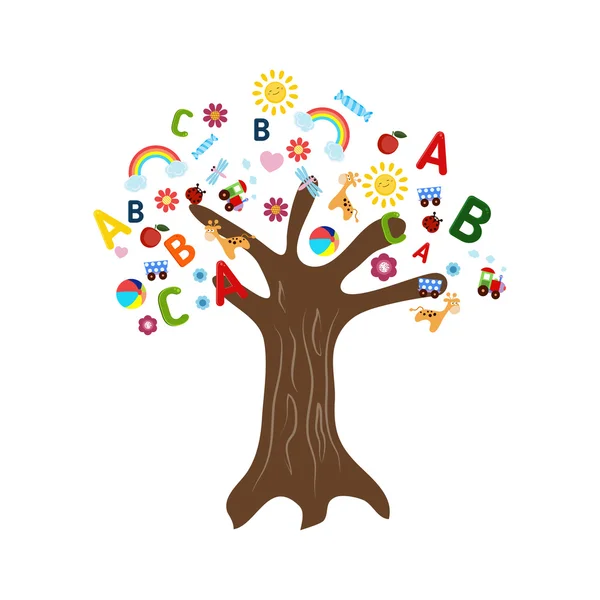 Drzewo koncepcja edukacji — Wektor stockowy