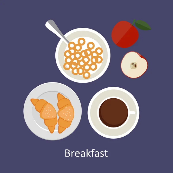 Concetti per l'ora di colazione . — Vettoriale Stock
