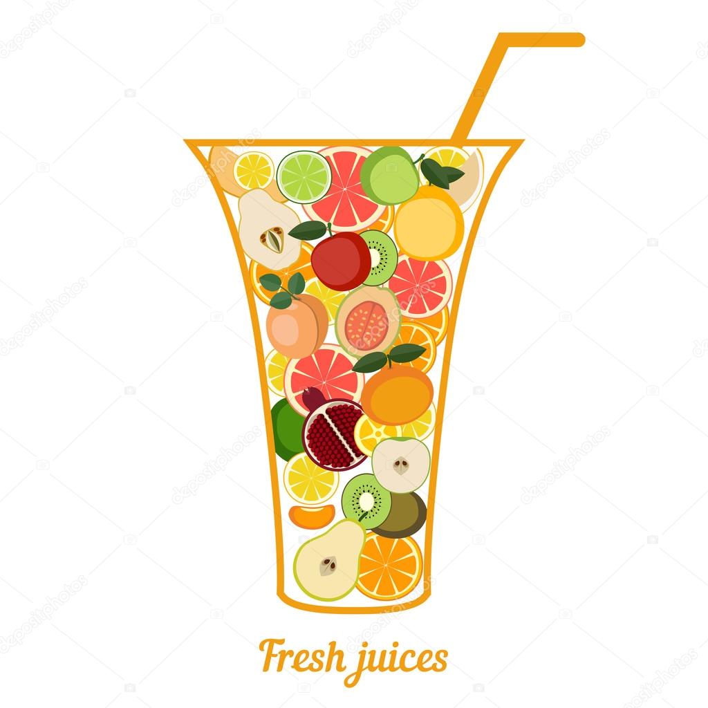 Fresh Juice Or Cocktail Illustration Concept Vector Image By C Ninamunha Vector Stock