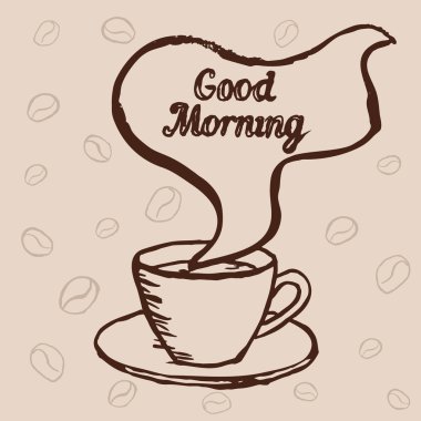 Kahve fincanı ve yazı