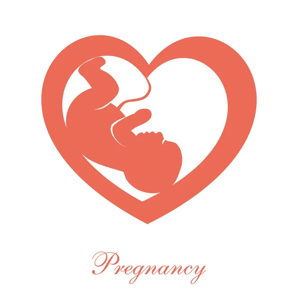 Illustration de l'icône du foetus — Image vectorielle