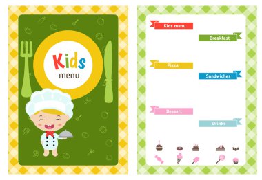 Kids menü tasarımı