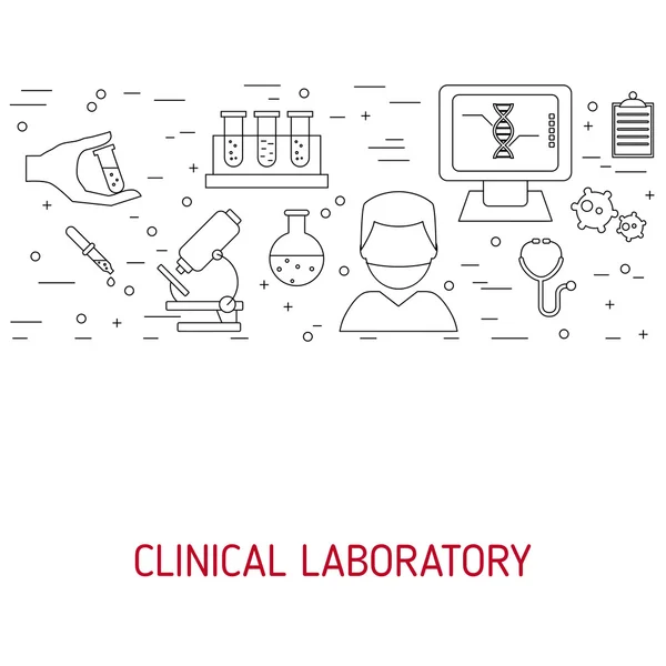 Concepto de laboratorio clínico — Vector de stock